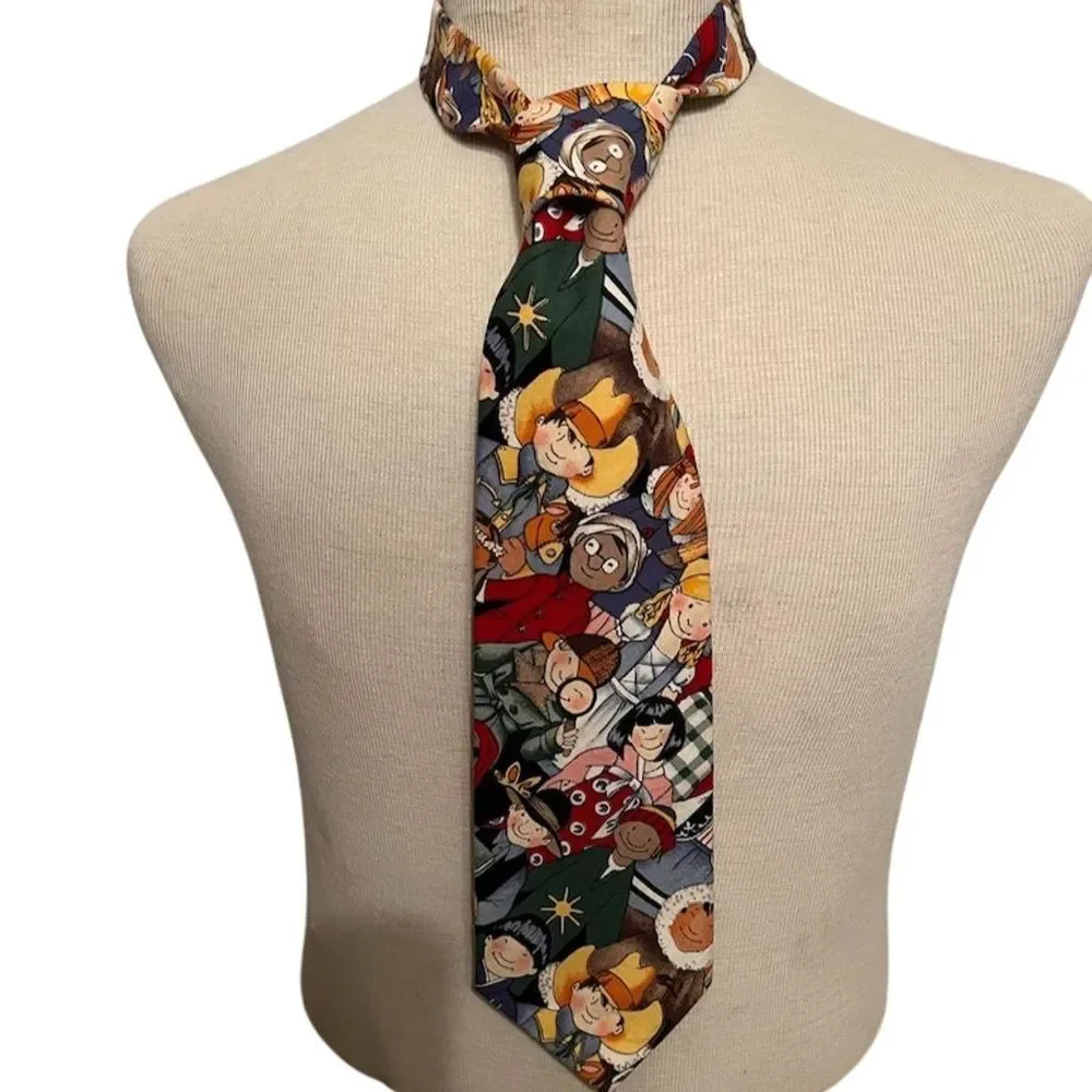 Vintage Tango by Max Raab Happy Children Geometric Necktie Multicolor tie career